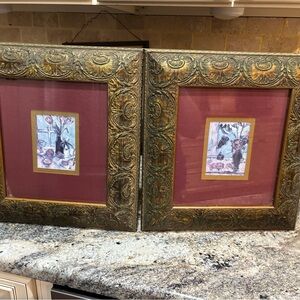 Vintage Ornate Gold Picture Frame Set